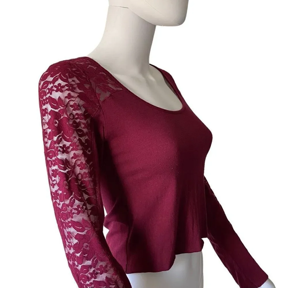 fairycore cropped lace blouse